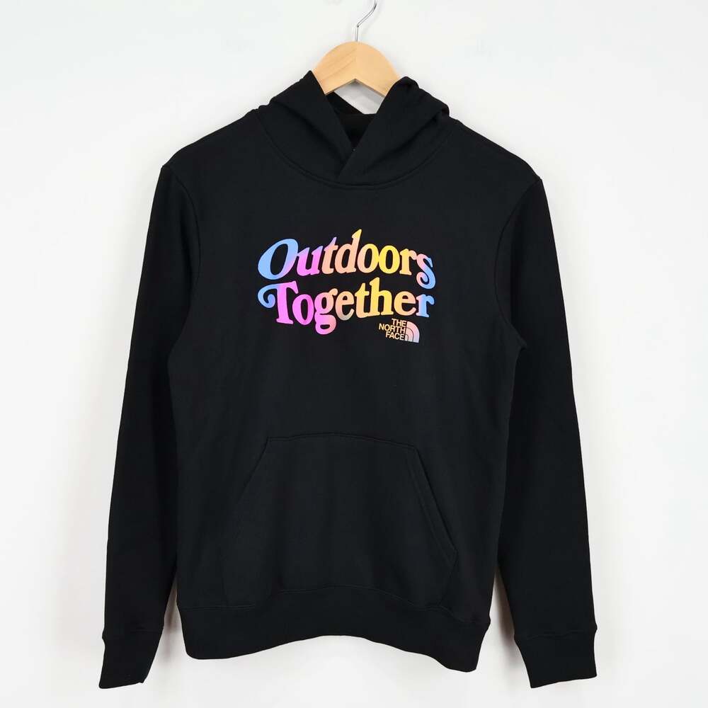 The North Face Boys Camp Fleece Pullover Hoodie Outdoors Together Size XL NWT
